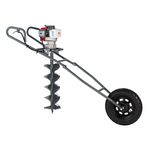 Quadro-Suporte-com-Roda-para-Perfurador-de-Solo-a-Gasolina-Branco