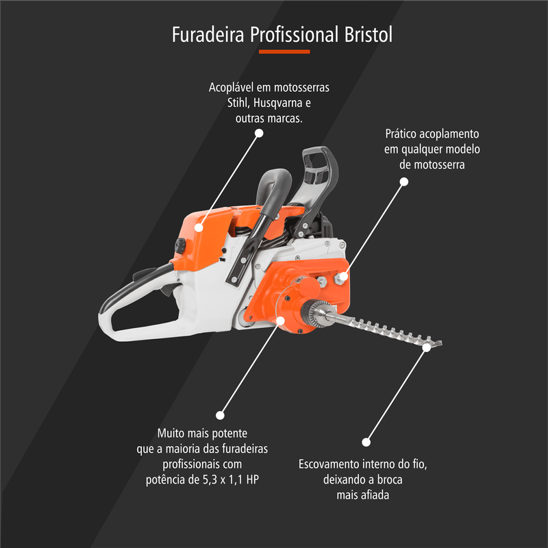 Furadeira-Para-Motosserra-Husqvarna-435-440-Bristol