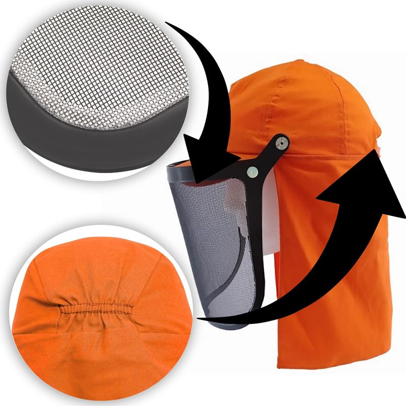 Bone-Touca-Arabe-Laranja-Com-Visor-Telado-Protetor