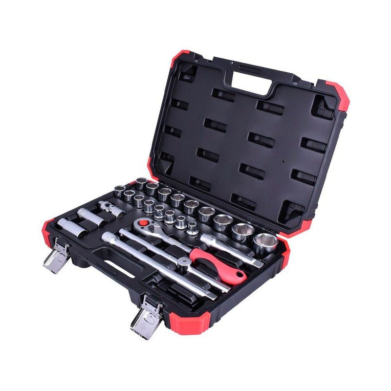 Jogo-Soquetes-1-2-com-24-Pcs-Sextavado-10-32mm-Gedore