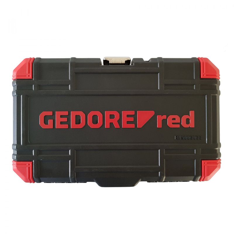 Jogo-Soquetes-1-4-com-33-Pcs-Sextavado-4-13MM-Gedore-Red