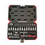 Jogo-Soquetes-1-4-com-33-Pcs-Sextavado-4-13MM-Gedore-Red