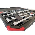 Jogo-Soquetes-1-4-com-33-Pcs-Sextavado-4-13MM-Gedore-Red
