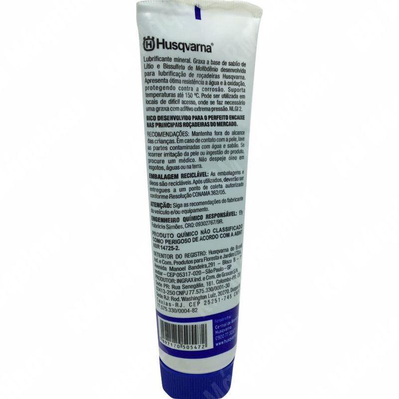 Graxa-Litio-Ponteira-Transmissao-Rocadeira-Husqvarna-Bisnaga-80g-Original
