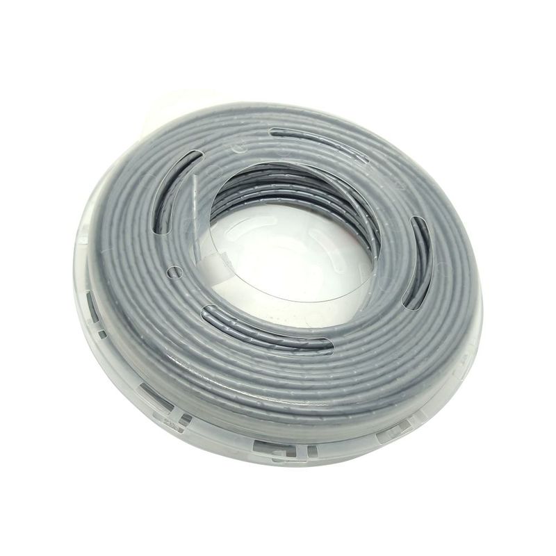 Fio-Nylon-Whisper-Redondo-3-0mm-Cinza-Rolo-com-56-Metros-Husqvarna-Original