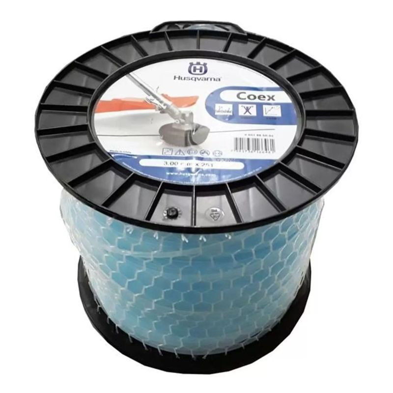 Fio-Nylon-COEX-3-0mm-Redondo-Azul-Rolo-com-251-Metros-Husqvarna-Original