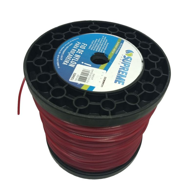 Fio-Nylon-Supreme-Quadrado-2-6mm-rolo-com-2kg-cor-Vermelho