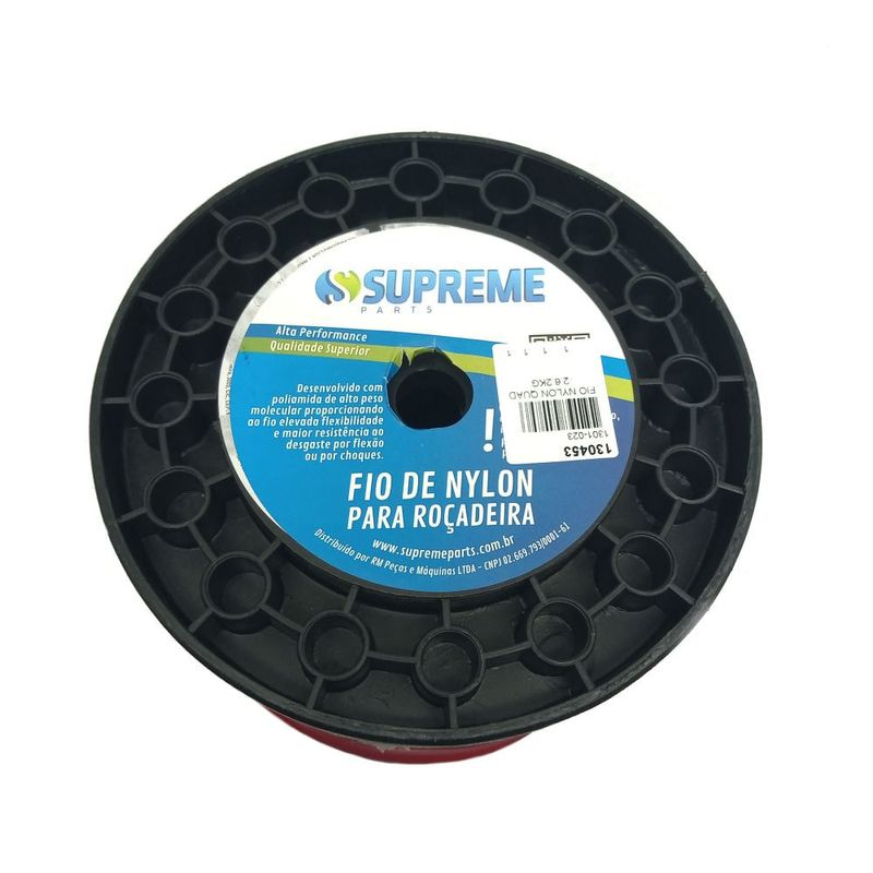 Fio-Nylon-Supreme-Quadrado-2-6mm-rolo-com-2kg-cor-Vermelho