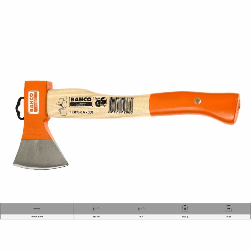 Machado-uso-Geral-380mm-Camping-Brushcraft-Cabo-Madeira-Bahco