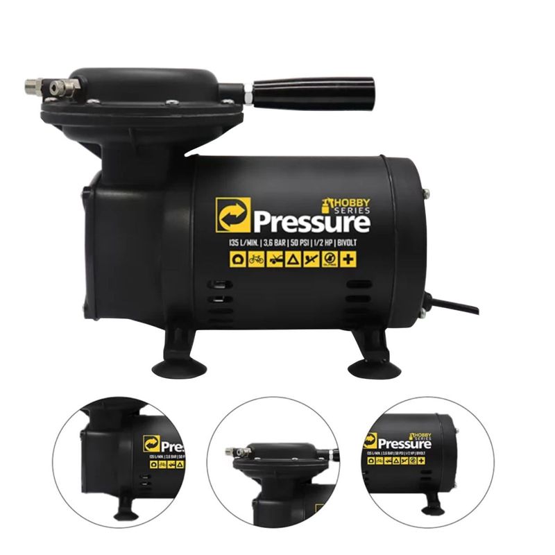 Compressor-ar-Pressure-Hobby-Series-50PSI-135L-min-Bivolt