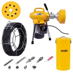 Desentupidora Elétrica Vonder DV390 390W 220V C/ cabo Flexivel e Ponteiras