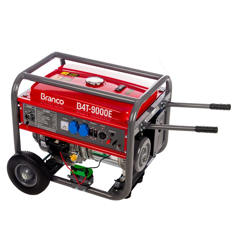 Gerador-a-Gasolina-9-KVA-Branco-B4T-9000E-Partida-Eletrica-110V-220V