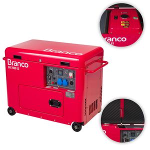 Gerador à Diesel 7KVA Branco BD-7000 ES Monofásico 110V/220V Partida Elétrica