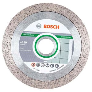 Disco Diamantado Liso para Porcelanato Bosch 110x20x1,6x10mm