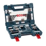 Jogo-Brocas-e-Bits-em-Titanio-Bosch-VLINE-91-pecas-com-Maleta