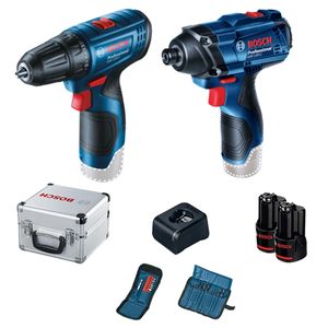 Combo Parafusadeira GSR 120-LI / Chave Impacto GDR 120-LI Bosch à bateria 12V e Maleta