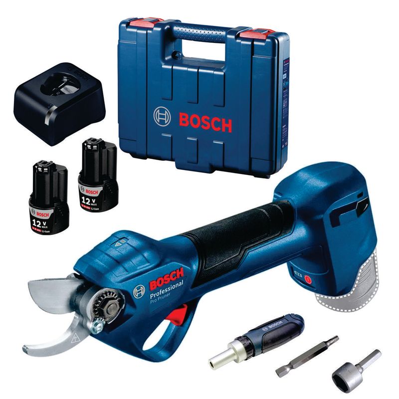 Tesoura-de-poda-a-Bateria-Bosch-12V-Pro-Pruner-com-2-baterias-2-0Ah-e-maleta