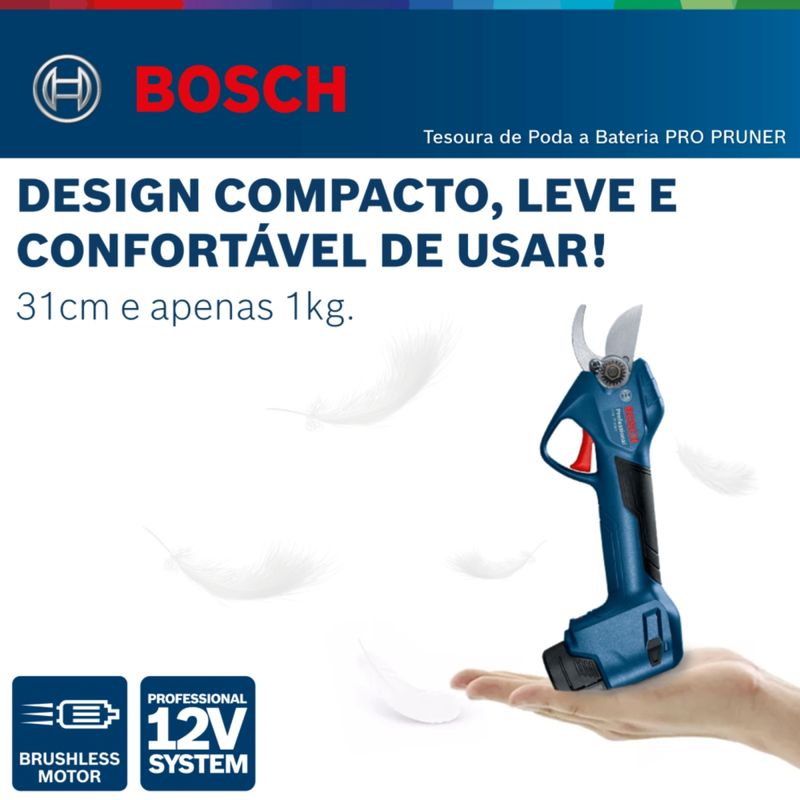 Tesoura-de-poda-a-Bateria-Bosch-12V-Pro-Pruner-com-2-baterias-2-0Ah-e-maleta