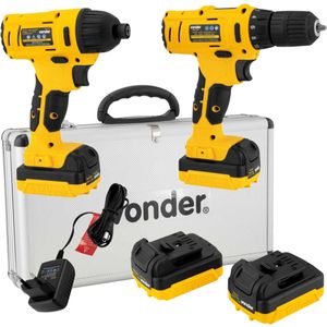 Parafusadeira e Furadeira de Impacto Vonder PFBV012 PBV012i 2 Baterias