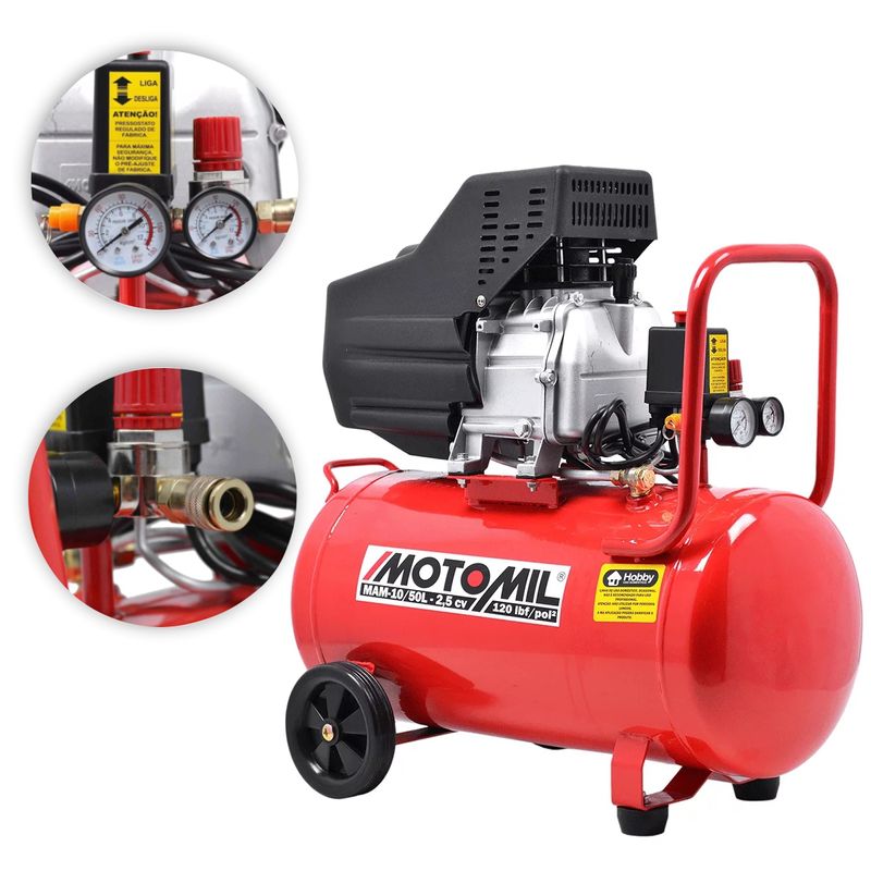 Compressor-de-Ar-Portatil-Motomil-MAM-10-50BR-120LBS-2-5HP-50LT-220V