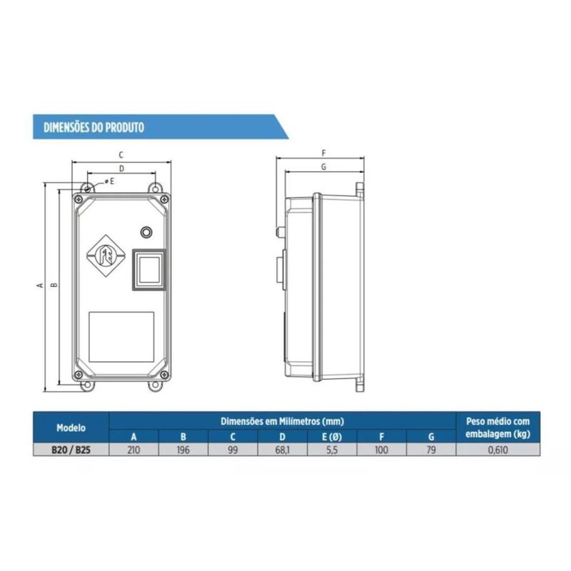 Motobomba-Submersa-Schneider-SUB3-05B3E9-3-Fios-1-2CV-220V