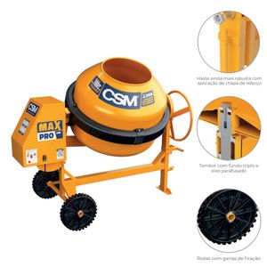 Betoneira CSM Max Pro 400Lts com Motor 2CV 220V