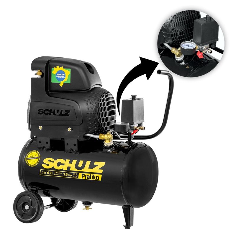 Compressor-de-Ar-Portatil-Schulz-Pratiko-CSI-6-6-20-6-6PCM-20LT-127V