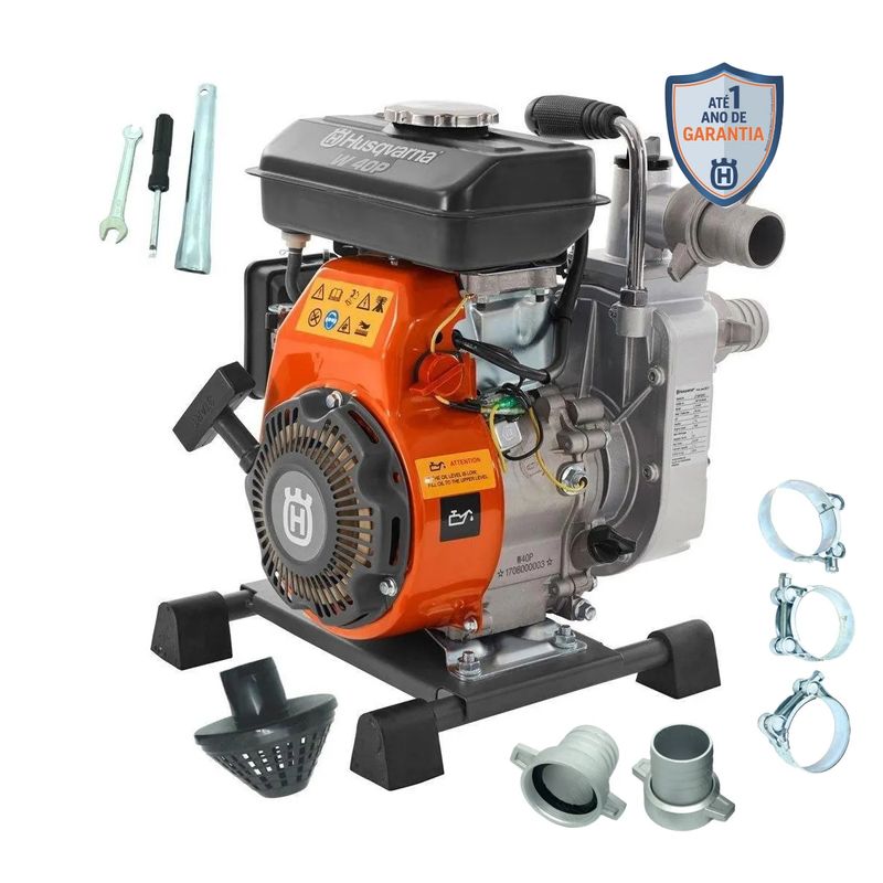 Motobomba-a-Gasolina-Husqvarna-1-1-2-Polegada-W40P-12000-litros-h-2-5-HP