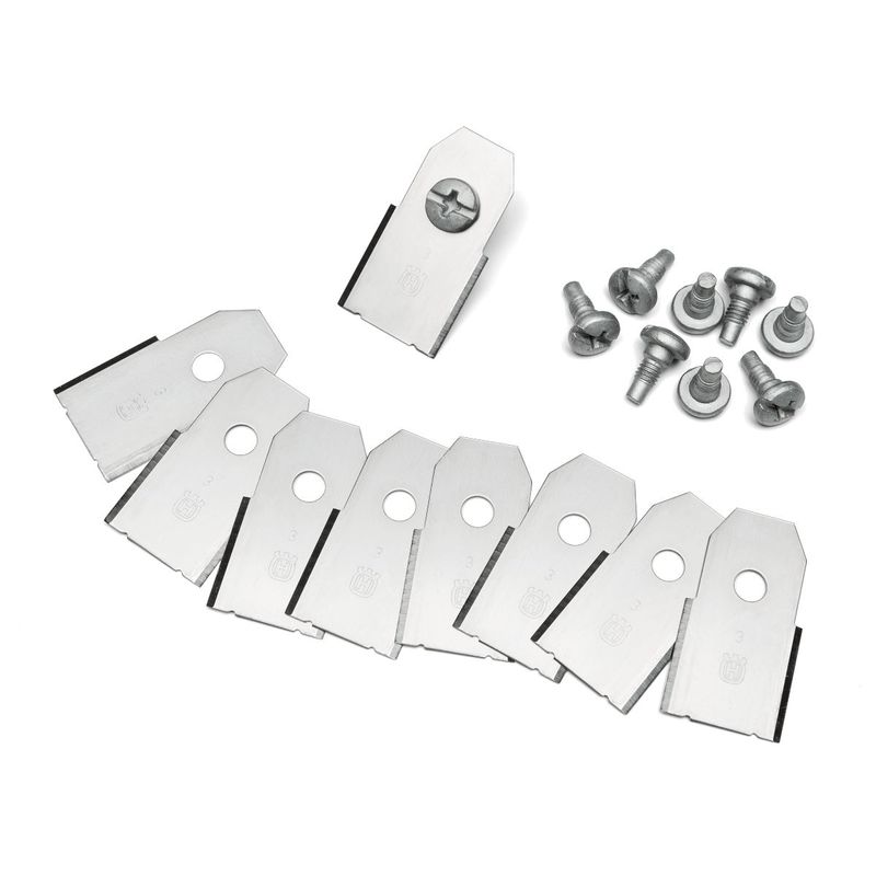 Kit-9-Laminas-E-Parafusos-Robo-Cortador-Automower-Husqvarna