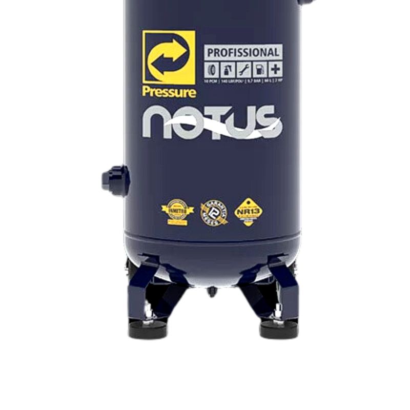 Compressor-Ar-Pressure-NOTUS-10-PCM-80-Litros-1HP-127-220-Volts