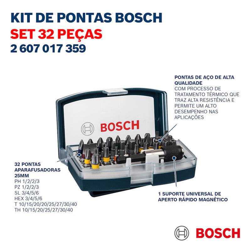 Jogo-de-Pontas-Bosch-32-Pecas-com-Maleta