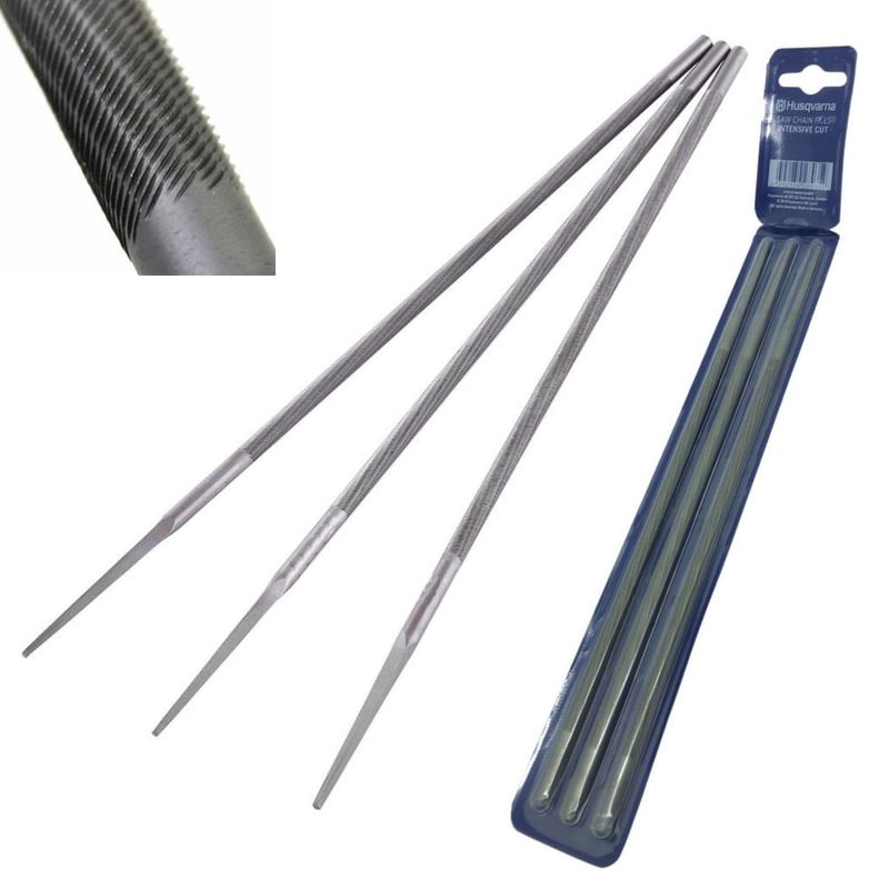 Lima-Redonda-5-32-4mm-Motosserras-Husqvarna-Kit-3Pcs-Original