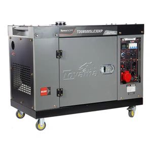 Gerador Energia à Diesel Cabinado 7,5KVA Toyama TDG8500SLE3DXP Partida Elétrica 220V Trifásica