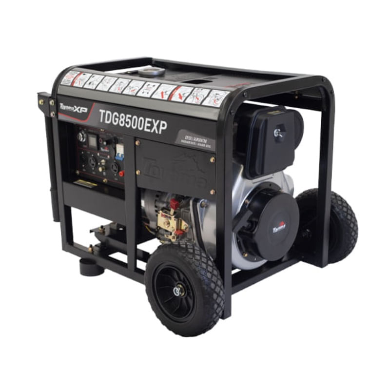 Gerador-Energia-a-Diesel-7KVA-Toyama-TDG8500EXP-Partida-Eletrica-115V-230V-Monofasico