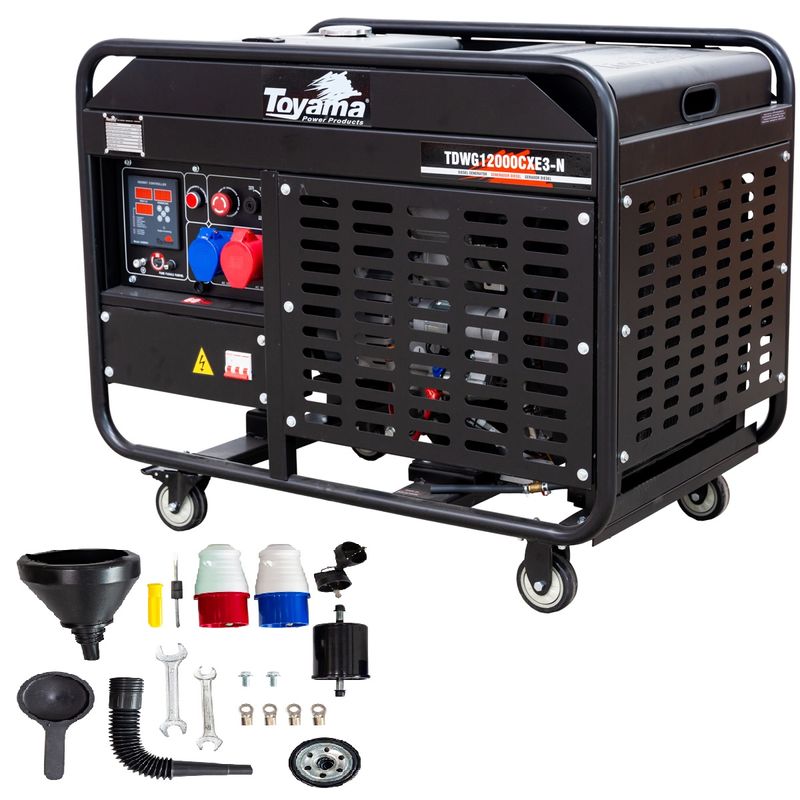 Gerador-Energia-a-Diesel-12-5KVA-Toyama-Partida-Eletrica-220V-380V-Trifasico
