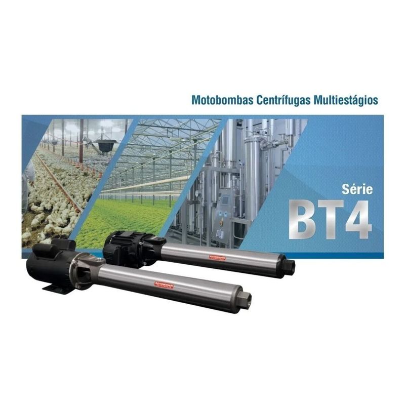 Motobomba Centrifuga Schneider 11 Estagios BT4-1015E11 1-5 CV 220-380 Volts