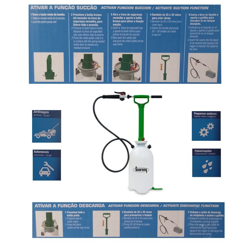 Bomba Extratora Multi-Extrator Manual Guarany Capacidade 7-6 Litros