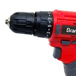 Parafusadeira Furadeira 3-8 a Bateria Branco 12V 1-5Ah BPF12L com maleta e Bateria