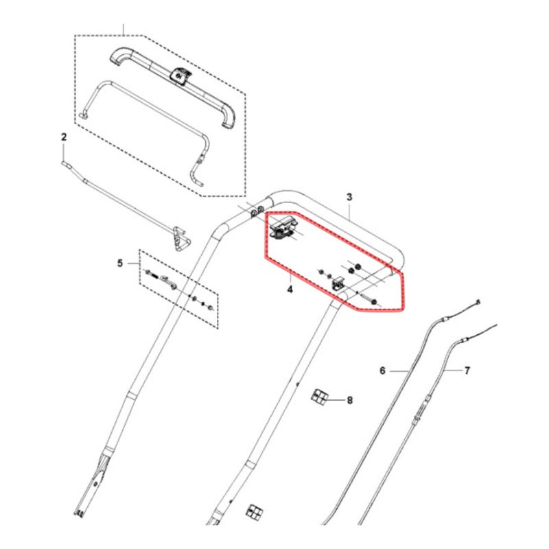 Bucha Controle Cortador Grama Husqvarna LB256S-LC153 Original