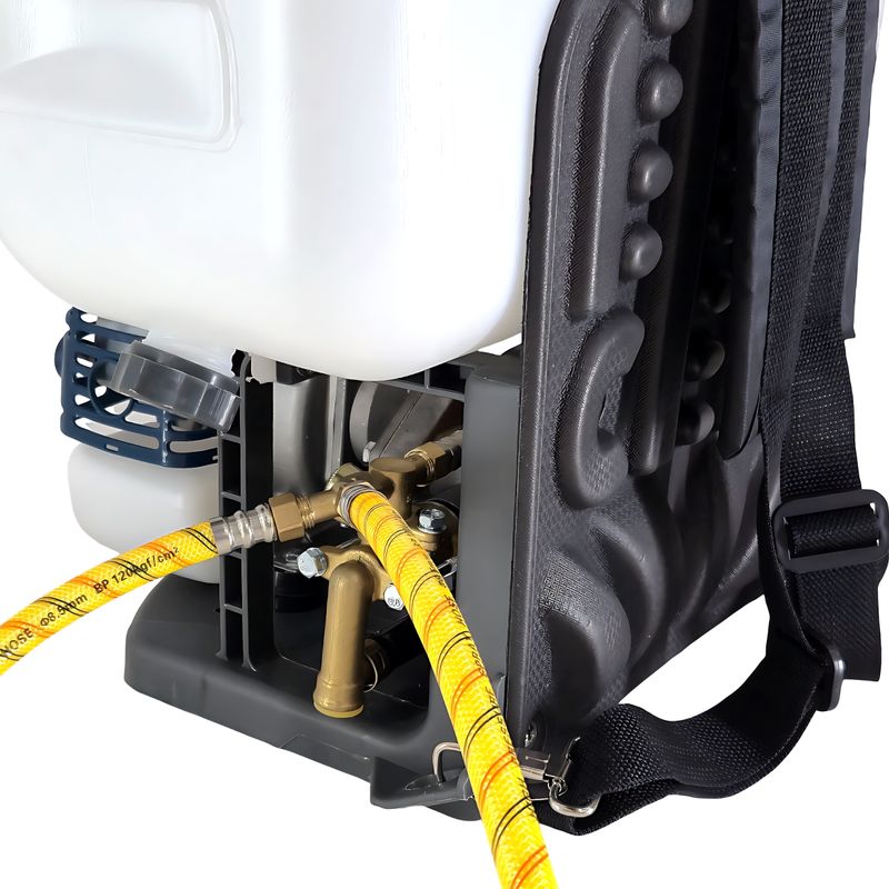 Pulverizador Costal Gasolina 2T 2-4cc 1HP 25 litros Lanca Dupla